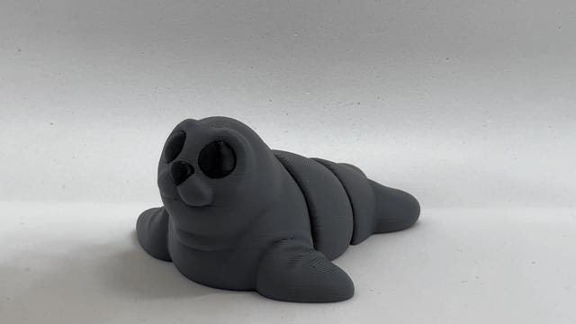 Zeehond Fleximal - 3D geprint flexibel speeldieren - flexibele dierenfidget