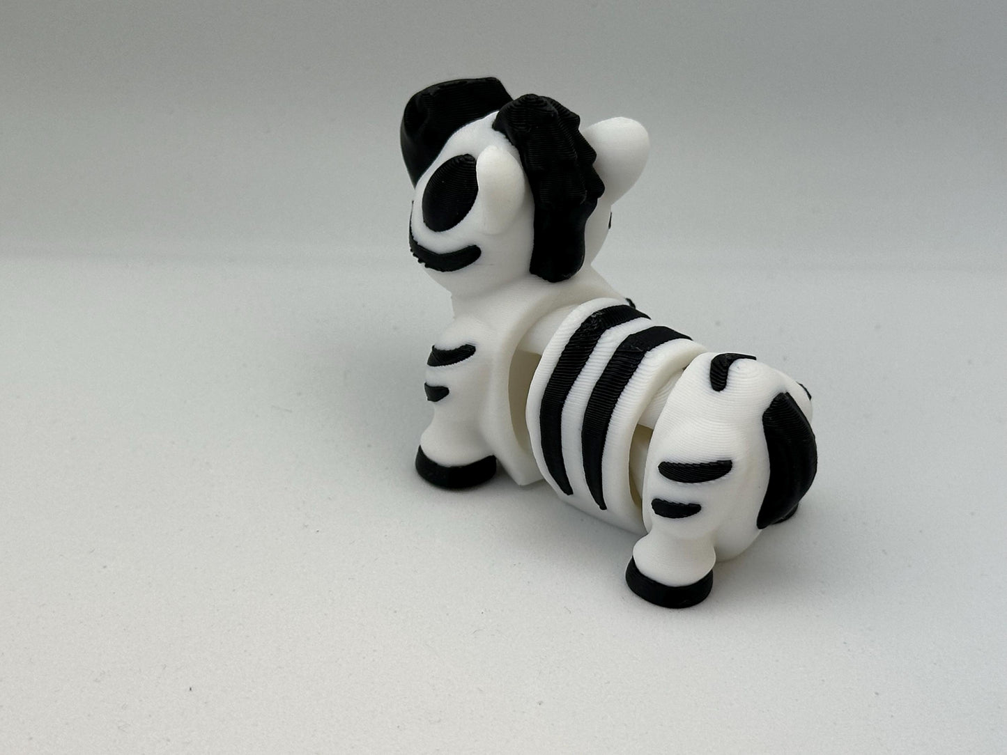 Zebra Fleximal - 3D geprint flexibel speeldieren - flexibele dierenfidget