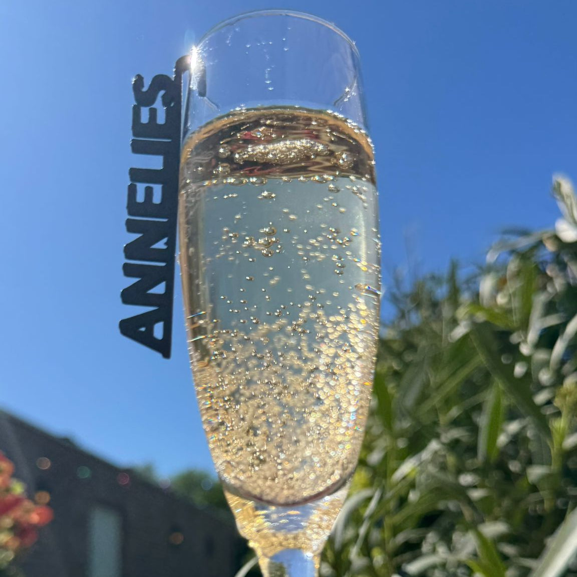 Glas naamlabels – gepersonaliseerd, set van 10