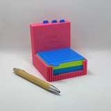 Gepersonaliseerde post-it houder – cadeau voor juf of meester