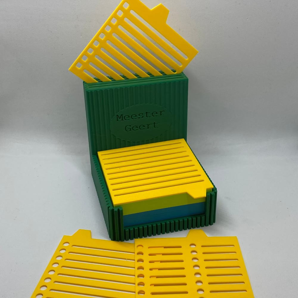 Gepersonaliseerde post-it houder – cadeau voor juf of meester