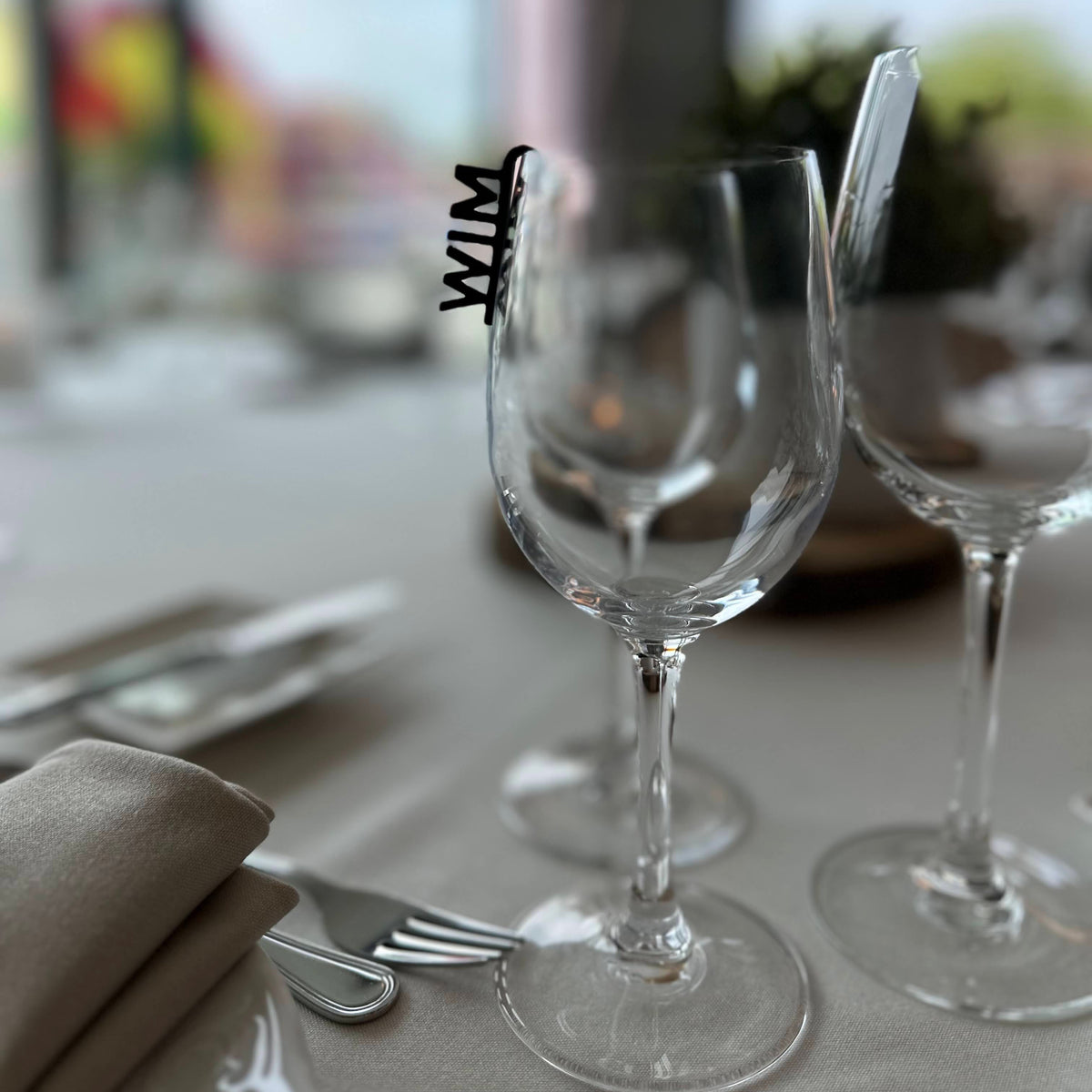 Glas naamlabels – gepersonaliseerd, set van 10