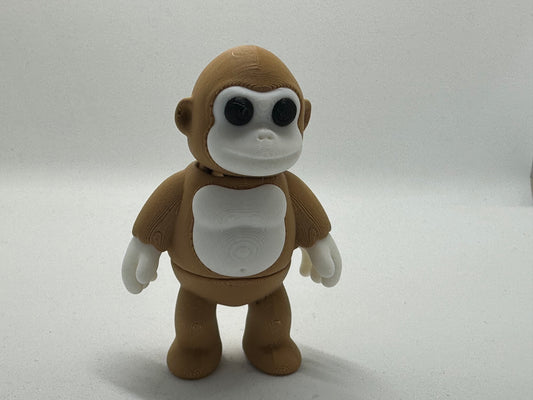 Gorilla - 3D geprint flexibel speeldieren - flexibele dierenfidget