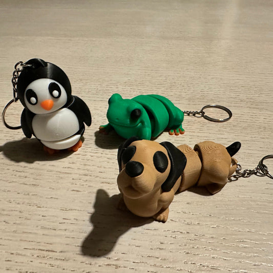 Dieren sleutelhangers - Sleutelhanger voor boekentas - Fidget sleutelhanger