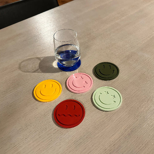 Smiley Onderleggers - Happy Coasters - Onderzetters