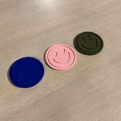 Smiley Onderleggers - Happy Coasters - Onderzetters