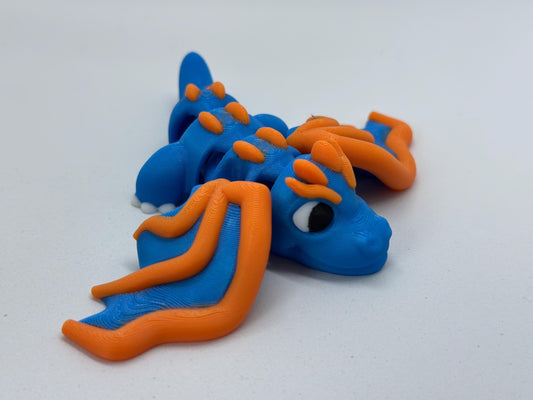 Draak Fleximal - 3D geprint flexibel speeldieren - flexibele dierenfidget