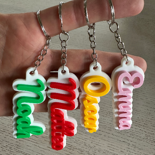 Gepersonaliseerde sleutelhanger met naamletters - Op maat gemaakt cadeau - Naam sleutelhanger, Sleutelhanger naam gepersonaliseerd, Jongens sleutelhanger, Meisjes sleutelhanger