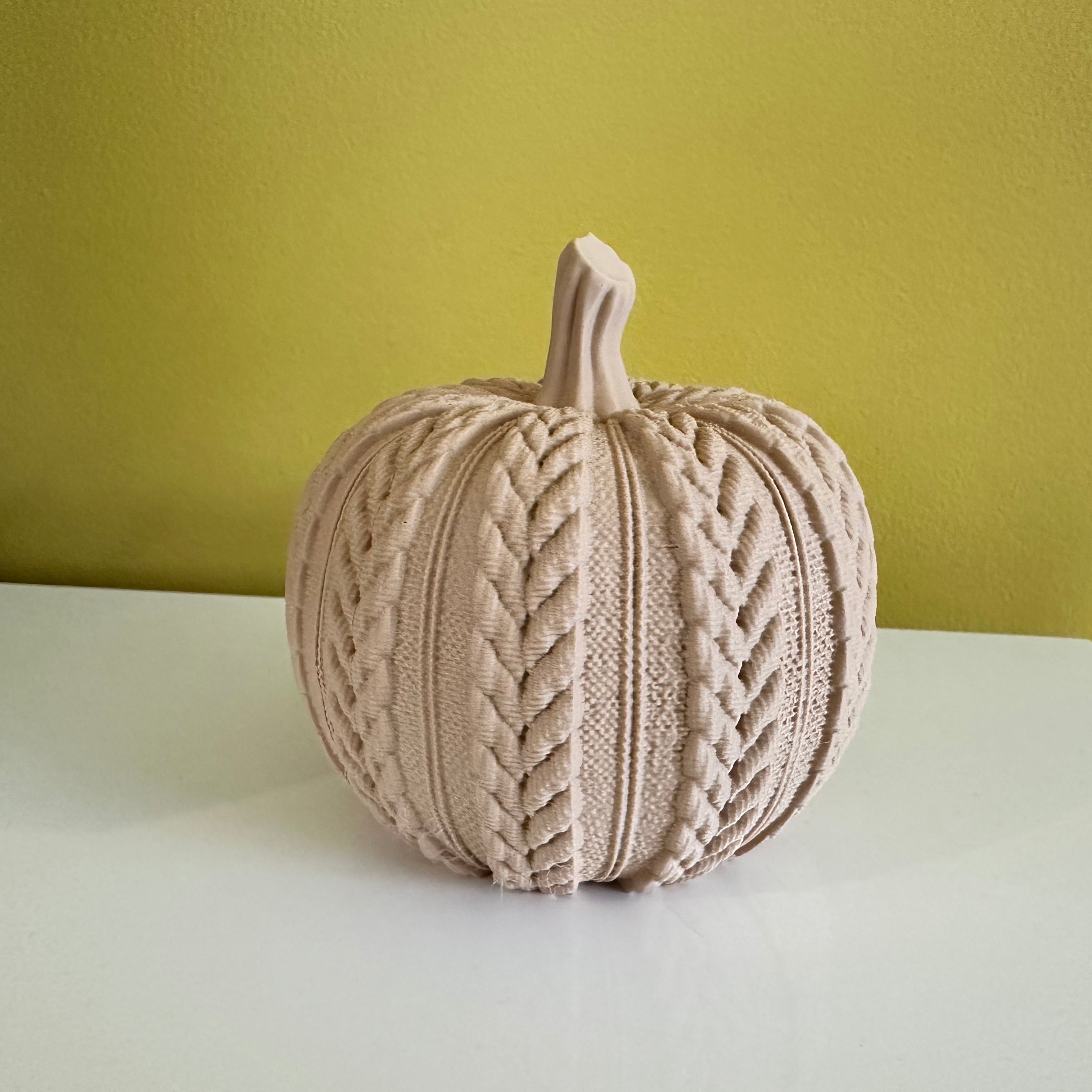 3 Pompoenen in pastel kleuren - Herfstdecoratie - 7,5 - 15 cm